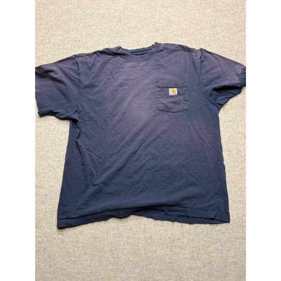 Two Thrashed/Distressed Carhartt Original Fit Men's Pocket T-shirts Large - Picture 2 of 8